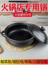 Large Capacity Ceramic Clay Pot for Hot Pot and Stews, Commercial Grade