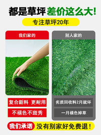 Artificial Grass Turf Outdoor Balcony Thickened Green Plastic Fake Lawn Carpet Mat