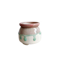 Ceramic Succulent Planter with Ice Crack Glaze - Minimalist White Base for Small Green Plants