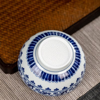 Jingdezhen Celadon Tealeaf Filter Set with Lotus Pattern for Kung Fu Tea Ceremony