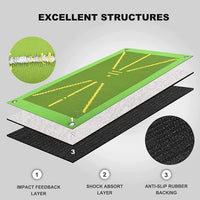 Golf Hitting Mat with Swing Trajectory Feedback for Practice and Training