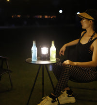 Portable Aluminum Alloy Folding Camping Table with Adjustable Tripod Stand for Outdoor Picnic Beach