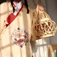 Handheld Vintage Style Lantern for Hanfu Photography Props