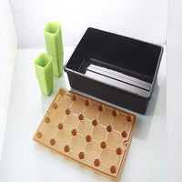 Rectangular Solid Plastic Succulent Planter with Drainage Tray or Seedling Cells