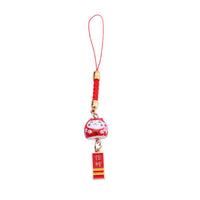 Lucky Cat Ceramic Keychain Charm for Bags and Gifts