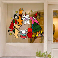 Christmas Window Clings Decals for New Year Holiday Decor