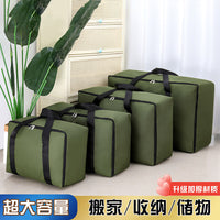 Washable Canvas Storage Bag for Quilts and Luggage, Large Capacity Moving and Travel Bag