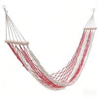 Anti-Tip Cotton Mesh Hammock for Outdoor Camping Patio Balcony