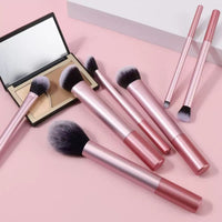 8-Piece Professional Makeup Brush Set for Eyeshadow, Blush, Powder, and Foundation