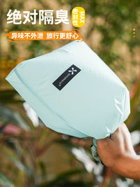 Portable Waterproof Laundry Bag for Travel and Outdoor Use, Large Capacity Clothes and Socks Organizer