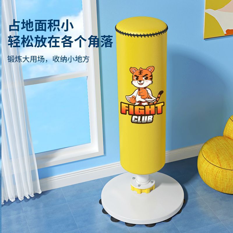 Kids Freestanding Punching Bag with Gloves for Taekwondo & Boxing Training