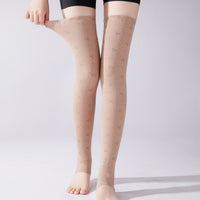 Modal Cotton Footed Calf Socks Thin Non-Slip Over-the-Knee Leg Warmers for Joint Protection