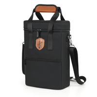 Insulated Wine Carrier Bag for Outdoor Picnic and Travel - Double Bottle Capacity