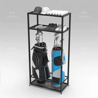 Golf Club Organizer Rack with Ball Storage - Multi-functional Display Stand for Golf Courses