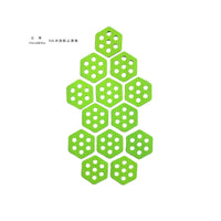 12-Piece Hexagonal Hollow EVA Surfboard Traction Pad with 3M Adhesive
