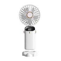 2026 New USB Handheld Fan with Digital Display, Foldable, Aromatherapy, Desktop Mini Portable Outdoor Quiet Cooling Fan