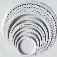Plastic Plant Pot Saucer with Lace Edge, Water Catch Tray for Indoor/Outdoor Use