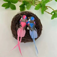 Artificial Feathered Bird Ornaments for Garden & Home Decor