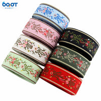 New Chinese Style Embroidered Floral Jacquard Ribbon Trim for DIY Craft and Apparel