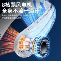 Portable USB Neck Fan with Digital Display, Adjustable Speed, and Long-Lasting Battery