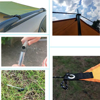 Car Side Awning Tent for Camping, UV Protection, Waterproof, Sunshade, Outdoor SUV Tail Tent
