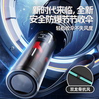 Automatic Open/Close Rain Umbrella with Reinforced Frame for Men, All-Weather Sun Protection