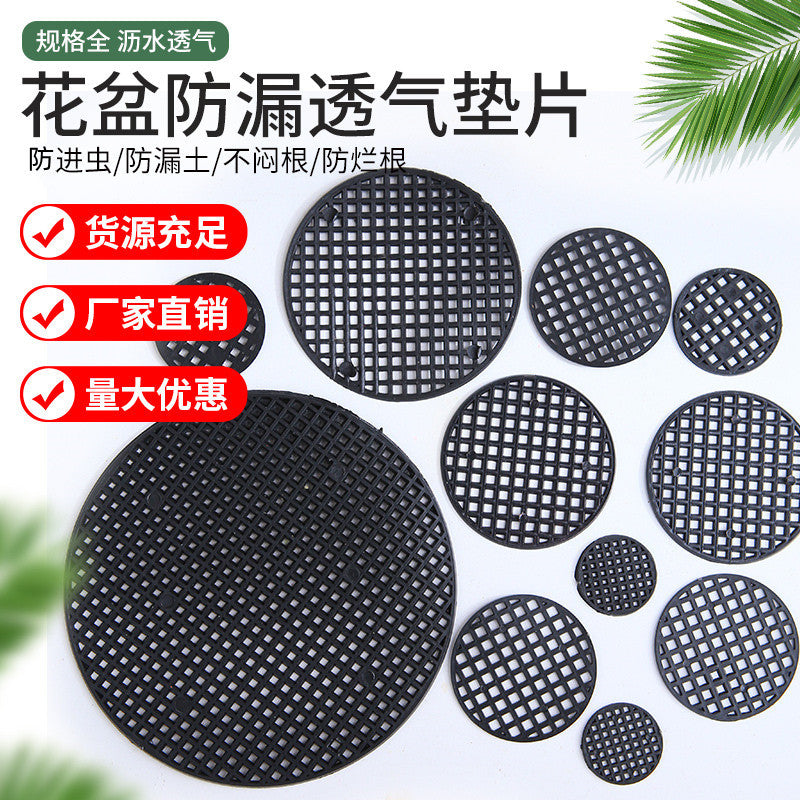 Flower Pot Hole Mesh Pads for Drainage and Soil Retention, Breathable Plastic Round Screens