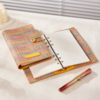 A6 Korean Style Woven Strap Journal Notebook with Loose-Leaf Pages