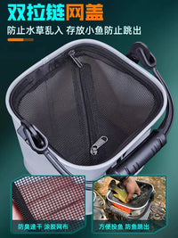 Weituosen Foldable Fishing Bucket Lure Wild Fishing Live Fish Container Portable Water Bucket Handheld Equipment