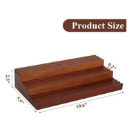 Wooden Tiered Medal & Coin Display Stand - Desktop Organizer for Commemorative Items