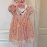 Girls' Cherry Rabbit Princess Dress with Headpiece for Parties and Performances