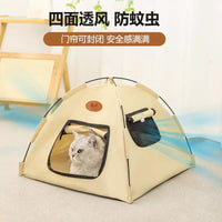 Pet Stroller Tent Cat House Outdoor Breathable Enclosed Kennel for All Seasons