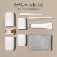 Portable Travel Toothbrush and Toothpaste Holder with Mouthwash Cups