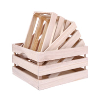 Vintage Wooden Storage Crate with Corner Protectors, Rectangular Display Box for Home Decor & Events