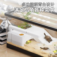 Acrylic Turtle Tank with Basking Platform, Ecological Landscape, Bottom Drainage, Complete Kit