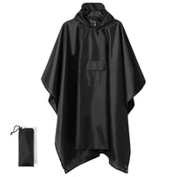 3-in-1 Multifunctional Rain Poncho Tarp Ground Sheet for Hiking and Cycling