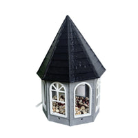 Outdoor Castle Bird Feeder Wall Mounted Metal Wild Bird Feeder for Garden Decoration