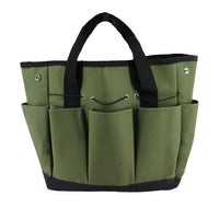 Durable 600D Oxford Cloth Garden Tool Storage Bag with Multiple Pockets, Waterproof Tote for Gardening Tools
