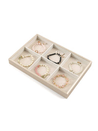 Velvet Jewelry Display Tray with Lid for Necklaces, Bracelets, Earrings, and Rings
