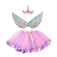 Kids' Unicorn Headband and Angel Wings Costume Set for Parties and Performances