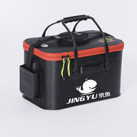 Foldable EVA Fishing Bucket Live Fish Container Multi-purpose Fishing Box for Outdoor Angling