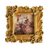 Dollhouse Miniature European Retro Golden Picture Frame for 1/6 1/12 BJD Dolls