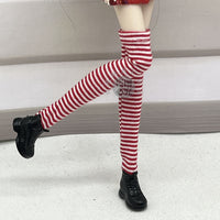Doll Thigh-High Striped Socks for 1/6 Scale 30cm Fashion Dolls