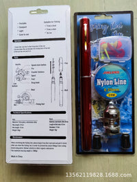 Mini Portable Pen Fishing Rod and Reel Combo Set for Ice Fishing