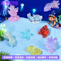 Crystal Gemstone Mini Sea Animal Toys for Kids, Assorted Models