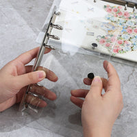 Transparent PVC Loose-Leaf Notebook Cover for Travel Journals and Planners