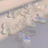 Iridescent Butterfly Charms for DIY Crafts, Hair Accessories, and Photo Frames