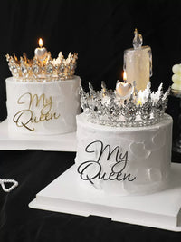 Crystal Crown Cake Topper for Birthdays and Celebrations