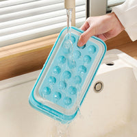 2-in-1 Silicone Ice Cube Maker with Storage Bin, Portable and Sealed for Home Use