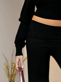 Women's Casual Wide Leg Cropped Pants with Drape